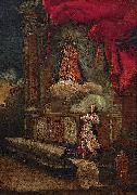 unknow artist Kniender Adliger vor der Schwarzen Madonna von Einsiedeln china oil painting artist